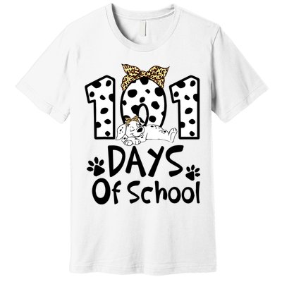101 Days Of School Dalmatian Dog Boys Girls 100 Days Smarter Premium T-Shirt