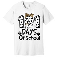 101 Days Of School Dalmatian Dog Boys Girls 100 Days Smarter Premium T-Shirt