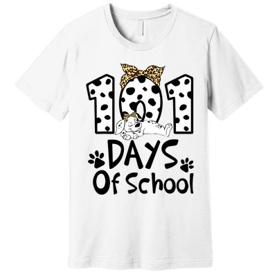 101 Days Of School Dalmatian Dog Boys Girls 100 Days Smarter Premium T-Shirt