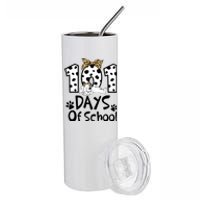 101 Days Of School Dalmatian Dog Boys Girls 100 Days Smarter Stainless Steel Tumbler