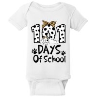 101 Days Of School Dalmatian Dog Boys Girls 100 Days Smarter Baby Bodysuit