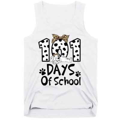 101 Days Of School Dalmatian Dog Boys Girls 100 Days Smarter Tank Top