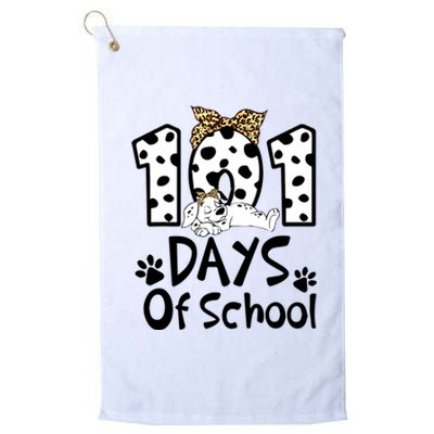 101 Days Of School Dalmatian Dog Boys Girls 100 Days Smarter Platinum Collection Golf Towel