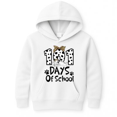 101 Days Of School Dalmatian Dog Boys Girls 100 Days Smarter Kids Hoodie