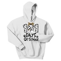 101 Days Of School Dalmatian Dog Boys Girls 100 Days Smarter Kids Hoodie