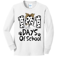 101 Days Of School Dalmatian Dog Boys Girls 100 Days Smarter Kids Long Sleeve Shirt