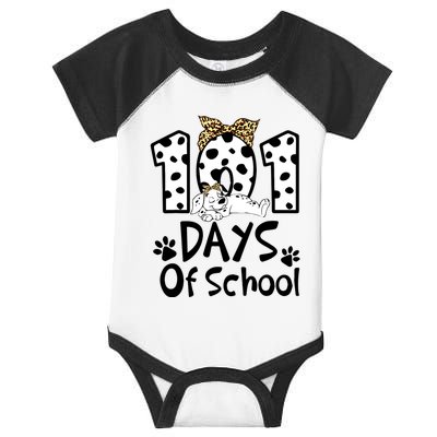 101 Days Of School Dalmatian Dog Boys Girls 100 Days Smarter Infant Baby Jersey Bodysuit