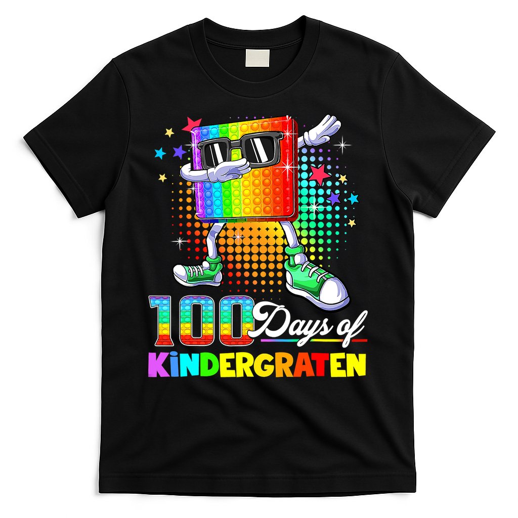100 Days Of Kindergarten School Teacher 100th Day Pop T-Shirt