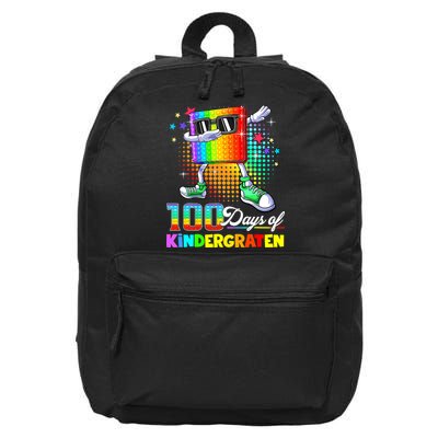 100 Days Of Kindergarten School Teacher 100th Day Pop 16 in Basic Backpack