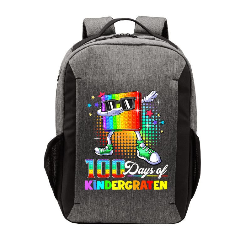 100 Days Of Kindergarten School Teacher 100th Day Pop Vector Backpack