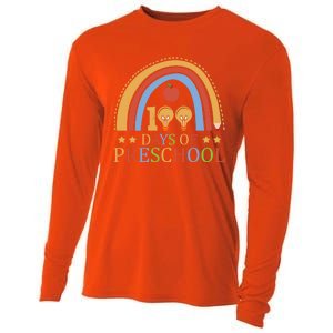 100 Days Of Preschool Nursery School Pencil Student Cute Gift Cooling Performance Long Sleeve Crew