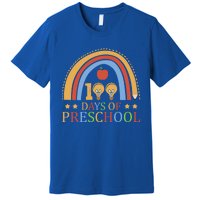 100 Days Of Preschool Nursery School Pencil Student Cute Gift Premium T-Shirt