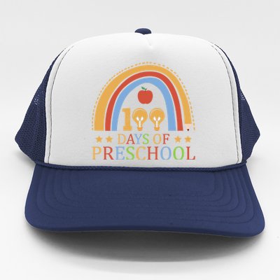 100 Days Of Preschool Nursery School Pencil Student Cute Gift Trucker Hat