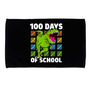 100th Day Of School Boys Kids Dino 100 Days Dinosaur TRex Microfiber Hand Towel