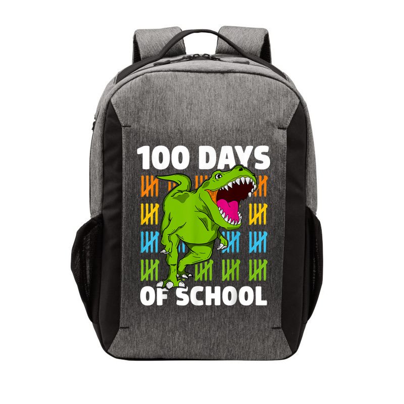 100th Day Of School Boys Kids Dino 100 Days Dinosaur TRex Vector Backpack