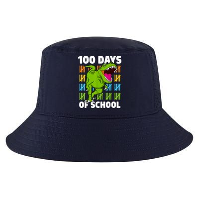 100th Day Of School Boys Kids Dino 100 Days Dinosaur TRex Cool Comfort Performance Bucket Hat