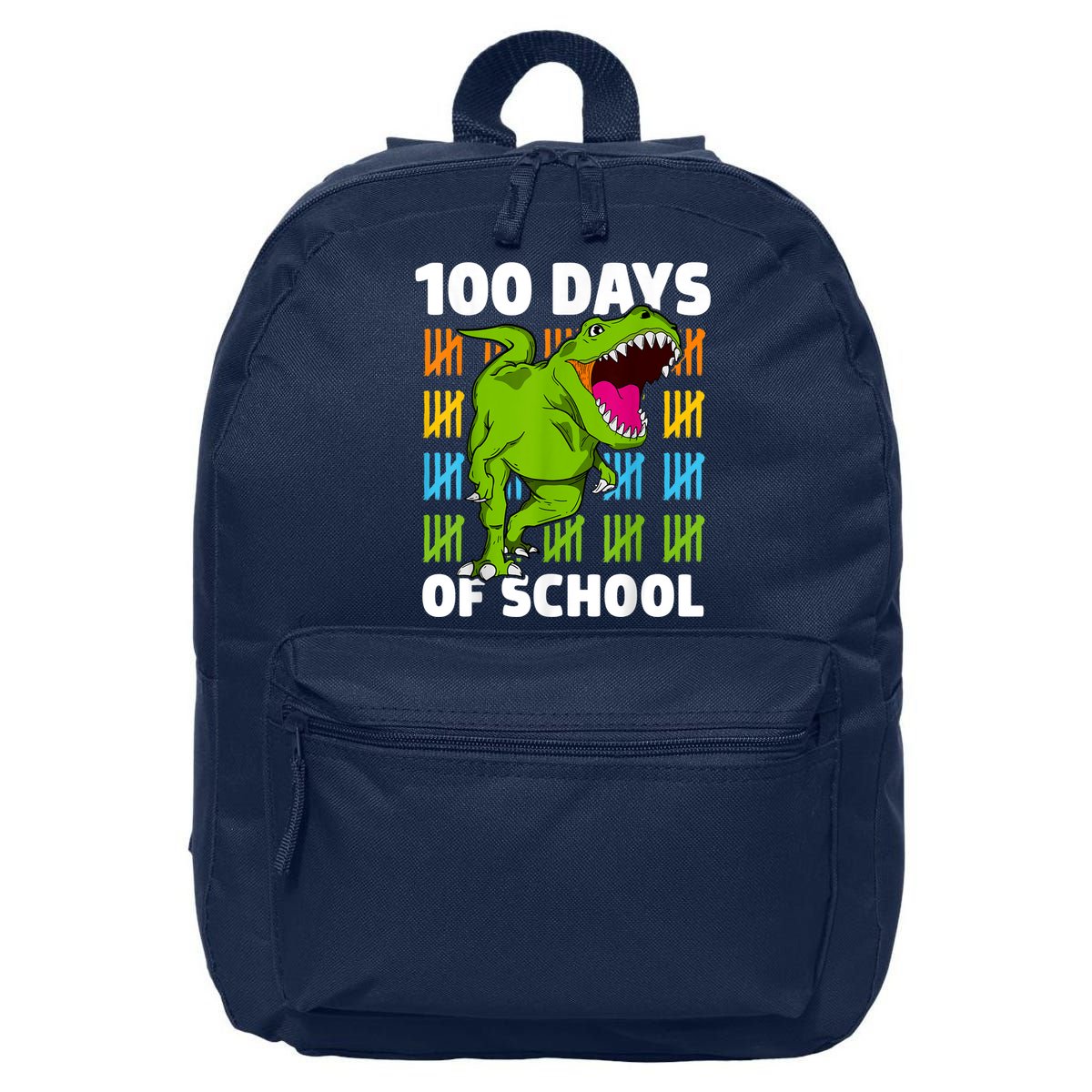 100th Day Of School Boys Kids Dino 100 Days Dinosaur TRex 16 in Basic Backpack
