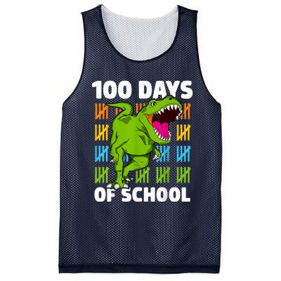 100th Day Of School Boys Kids Dino 100 Days Dinosaur TRex Mesh Reversible Basketball Jersey Tank