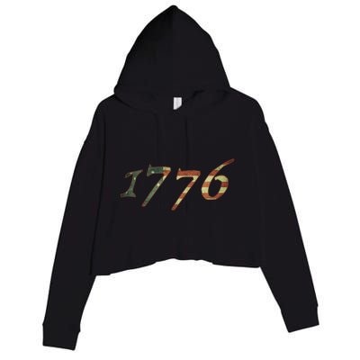 1776 Declaration Of Independence Us Flag Gift Crop Fleece Hoodie