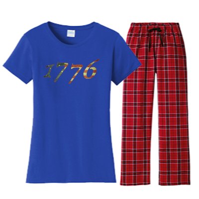 1776 Declaration Of Independence Us Flag Gift Women's Flannel Pajama Set