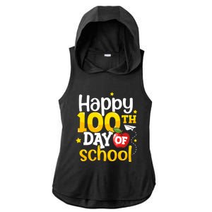 100 Days Of School Teachers Happy 100th Day Of School Gift Ladies PosiCharge Tri-Blend Wicking Draft Hoodie Tank