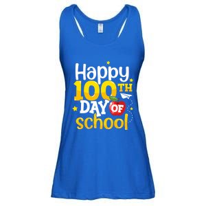 100 Days Of School Teachers Happy 100th Day Of School Gift Ladies Essential Flowy Tank