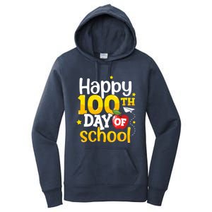 100 Days Of School Teachers Happy 100th Day Of School Gift Women's Pullover Hoodie