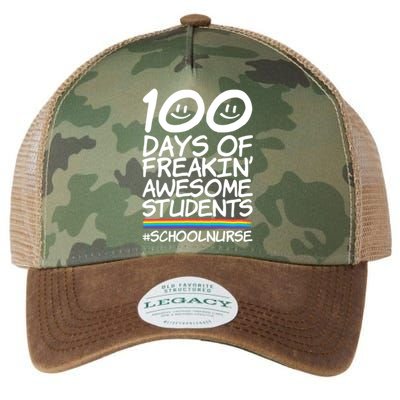 100 Days Of School Awesome Students School Nurse Gift Legacy Tie Dye Trucker Hat