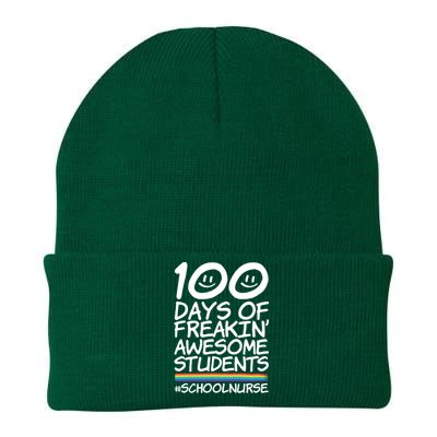 100 Days Of School Awesome Students School Nurse Gift Knit Cap Winter Beanie