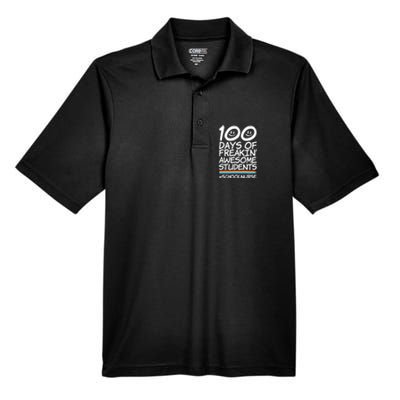 100 Days Of School Awesome Students School Nurse Gift Men's Origin Performance Pique Polo