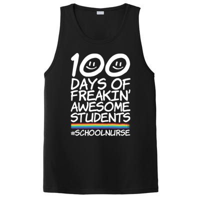 100 Days Of School Awesome Students School Nurse Gift PosiCharge Competitor Tank