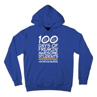 100 Days Of School Awesome Students School Nurse Gift Hoodie