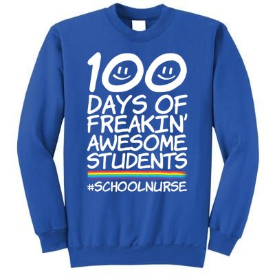 100 Days Of School Awesome Students School Nurse Gift Sweatshirt