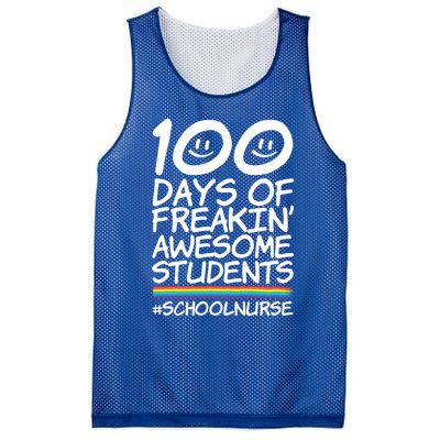 100 Days Of School Awesome Students School Nurse Gift Mesh Reversible Basketball Jersey Tank