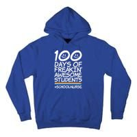 100 Days Of School Awesome Students School Nurse Gift Tall Hoodie