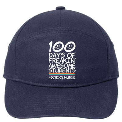 100 Days Of School Awesome Students School Nurse Gift 7-Panel Snapback Hat