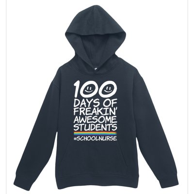 100 Days Of School Awesome Students School Nurse Gift Urban Pullover Hoodie