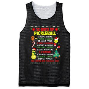 12 Days Of Pickleball Christmas Players Holiday Season Mesh Reversible Basketball Jersey Tank