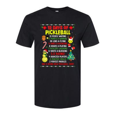 12 Days Of Pickleball Christmas Players Holiday Season Softstyle CVC T-Shirt