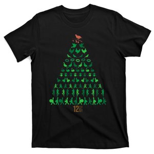 12 Days of Christmas Tree Classic Holiday  T-Shirt