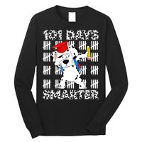 101 Days Of School Dalmatian Dog 100 Days Smarter Teacher Long Sleeve Shirt