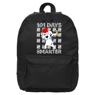101 Days Of School Dalmatian Dog 100 Days Smarter Teacher 16 in Basic Backpack
