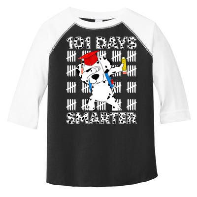 101 Days Of School Dalmatian Dog 100 Days Smarter Teacher Toddler Fine Jersey T-Shirt