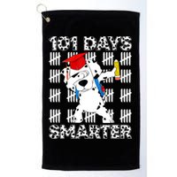 101 Days Of School Dalmatian Dog 100 Days Smarter Teacher Golf Towel