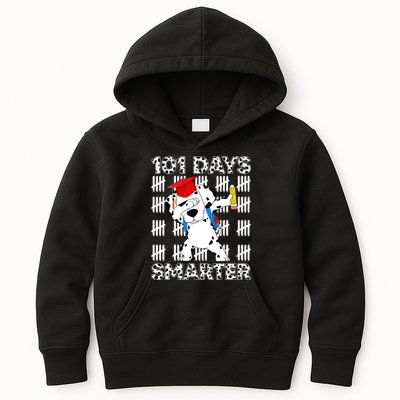101 Days Of School Dalmatian Dog 100 Days Smarter Teacher Kids Hoodie