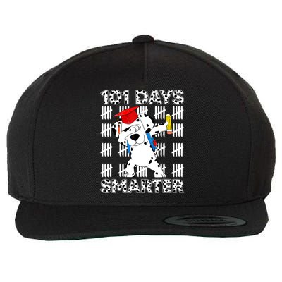 101 Days Of School Dalmatian Dog 100 Days Smarter Teacher Wool Snapback Cap