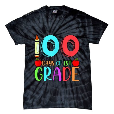 100 Days Of 1st Grade Happy 100th Day Of School Tie-Dye T-Shirt