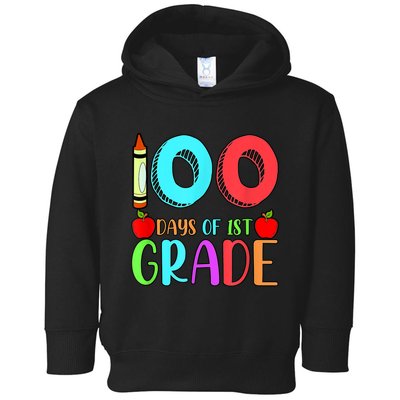 100 Days Of 1st Grade Happy 100th Day Of School Toddler Hoodie