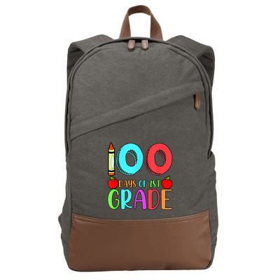 100 Days Of 1st Grade Happy 100th Day Of School Cotton Canvas Backpack
