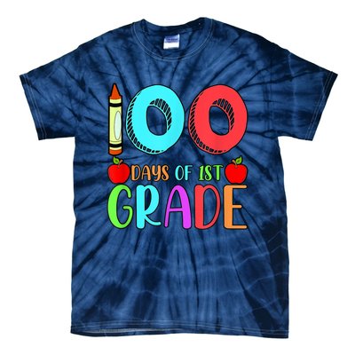 100 Days Of 1st Grade Happy 100th Day Of School Tie-Dye T-Shirt